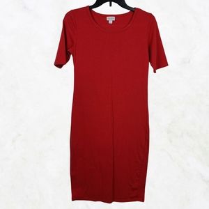 🎉B.O.G.O | Lularoe Julia Dress | Pink Red | Size Small | EUC